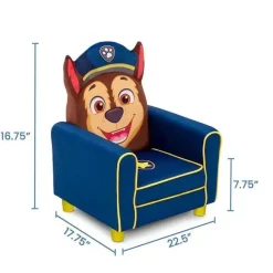Delta Children - Cadeira infantil estofada figurativa, Nick Jr. PAW Patrol Chase Fashion