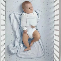 Delta Children - Saco de dormir Gap babyGap TrueSleep, 6-12 meses, listra cinza azulada Outlet
