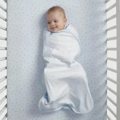 Delta Children - Saco de dormir Gap babyGap TrueSleep, 6-12 meses, listra cinza azulada Outlet