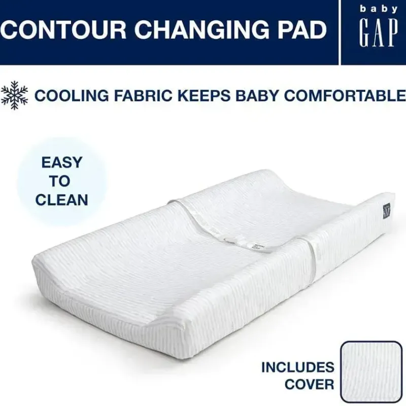 delta_children__trocador__SKUiopGyy0j_6.webp Delta Children - Trocador Gap BabyGap Contoured com capa refrescante, listra cinza New