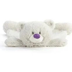 Demdaco - Birthstone Ametista e Cinza, Urso Cobertor de Pelúcia Fevereiro Fashion