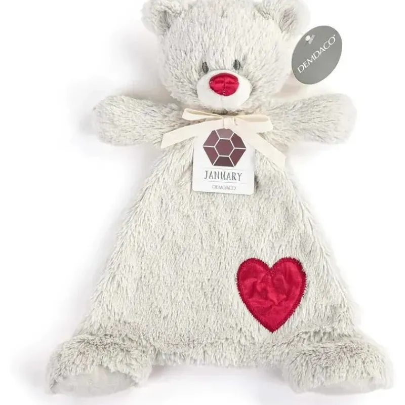 demdaco__birthstone_color_SKUzNrTHcXm_0.webp Demdaco - Birthstone Color Garnet e Grey, Stuffed Animal Blankie Bear Janeiro Hot