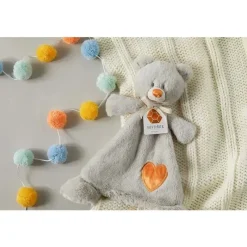 Demdaco - Birthstone Cor Citrino e Cinza, Bicho de Pelúcia Cobertor Urso Novembro Sale