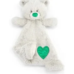 Demdaco - Pedra de nascimento cor verde esmeralda e cinza, cobertorzinho de pelúcia urso maio Best