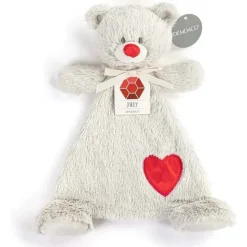 Demdaco - Pedra de nascimento cor rubi e cinza, bicho de pelúcia cobertorzinho urso julho Outlet
