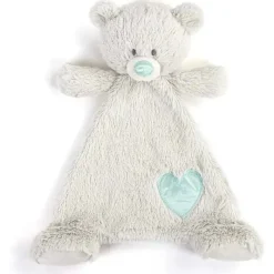 Demdaco - Pedra de nascimento cor água-marinha e cinza, cobertor de pelúcia de urso março New