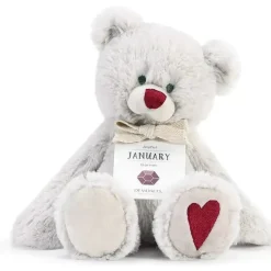 Demdaco - Urso de pelúcia de janeiro Birthstone Hot