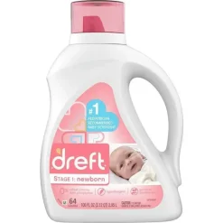 Tender Kisses Detergente Líquido para Roupas Dreft para Bebês Recém-nascidos - 64 Cargas - 100 Fl Oz Hot
