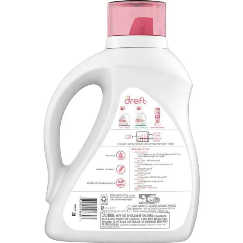 detergente_lquido_para_ro_SKUmPGUP5VG_6.webp Tender Kisses Detergente Líquido para Roupas Dreft para Bebês Recém-nascidos - 64 Cargas - 100 Fl Oz Hot