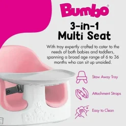 Bumbo Distribuição - Piso antiderrapante conversível multiassento 3 em 1 para bebês e crianças pequenas, berço rosa Outlet