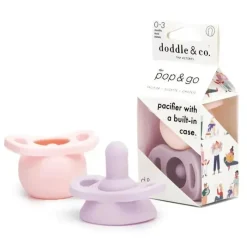 Doddle u0026 Co. Doddle &amp; Co - Chupetas Pop &amp; Go, 2Pk, Blush/Lilás Hot