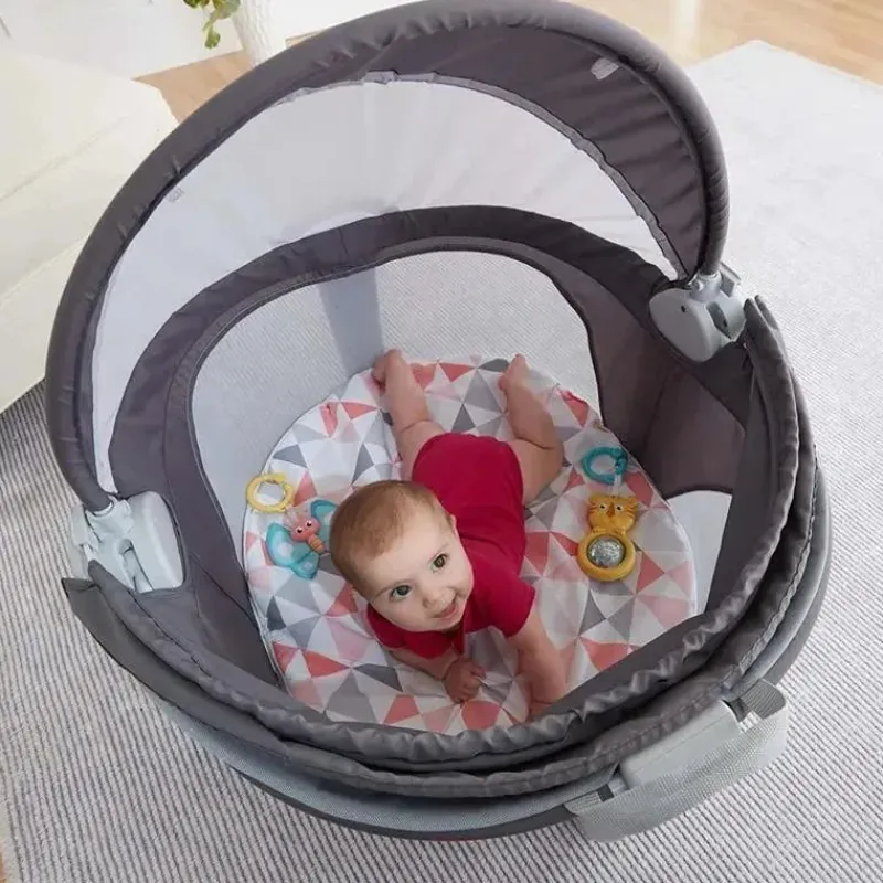 domo_para_bebs_em_movimen_SKUDrjaKzV5_3.webp Fisher-Price Domo para bebês em movimento da Fisher Price, espaço de recreação para bebês e local para cochilar, moinho de vento rosado Clearance