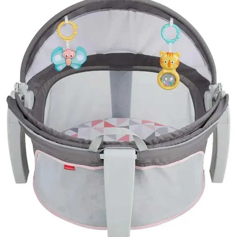 domo_para_bebs_em_movimen_SKUDrjaKzV5_4.webp Fisher-Price Domo para bebês em movimento da Fisher Price, espaço de recreação para bebês e local para cochilar, moinho de vento rosado Clearance