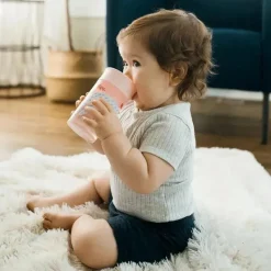 Dr. Brown's Dr Brown - Milestones Cheers 360 Transition Sippy Cup, Pink Leopard e Red Lemur, 10 onças, 2 unidades New