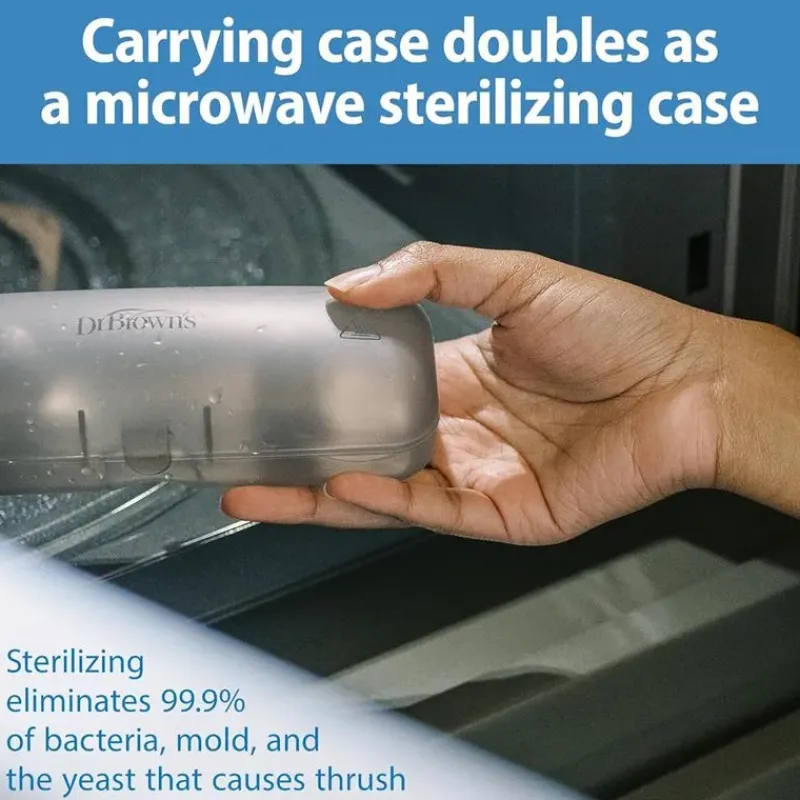 dr_brown__nipple_shields__SKUaVEkJRa0_11.webp Dr. Brown's Dr. Brown - Nipple Shields 2-Pack With Sterilizer Case, Size 2 Clearance