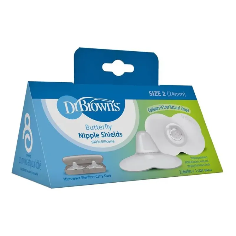 dr_brown__nipple_shields__SKUaVEkJRa0_7.webp Dr. Brown's Dr. Brown - Nipple Shields 2-Pack With Sterilizer Case, Size 2 Clearance