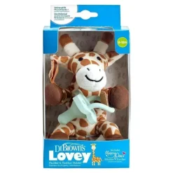 Dr. Brown's Dr Brown - Porta-chupeta e mordedor Baby Lovey, girafa com HappyPaci verde, 0-6m Outlet