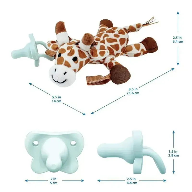 dr_brown__portachupeta_e__SKUBqR2Skc4_11.webp Dr. Brown's Dr Brown - Porta-chupeta e mordedor Baby Lovey, girafa com HappyPaci verde, 0-6m Outlet