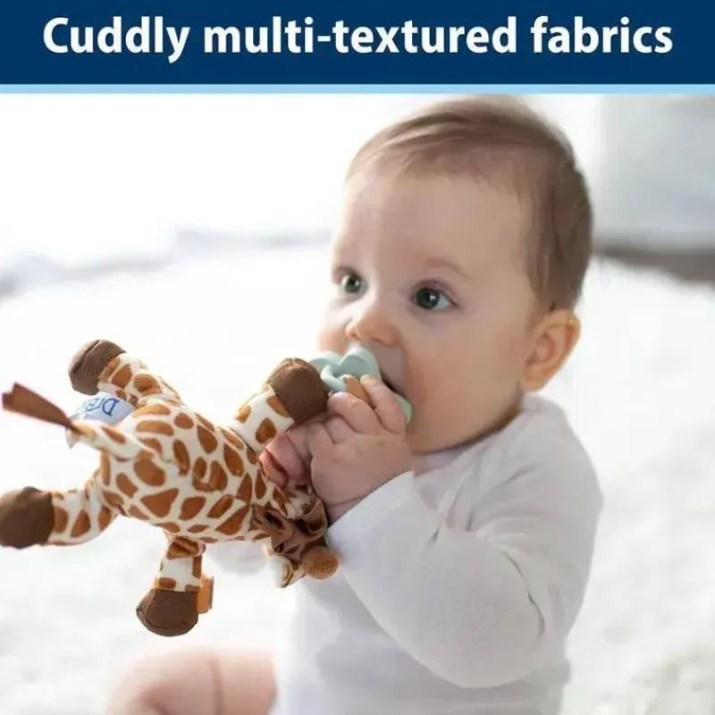 dr_brown__portachupeta_e__SKUBqR2Skc4_13.webp Dr. Brown's Dr Brown - Porta-chupeta e mordedor Baby Lovey, girafa com HappyPaci verde, 0-6m Outlet