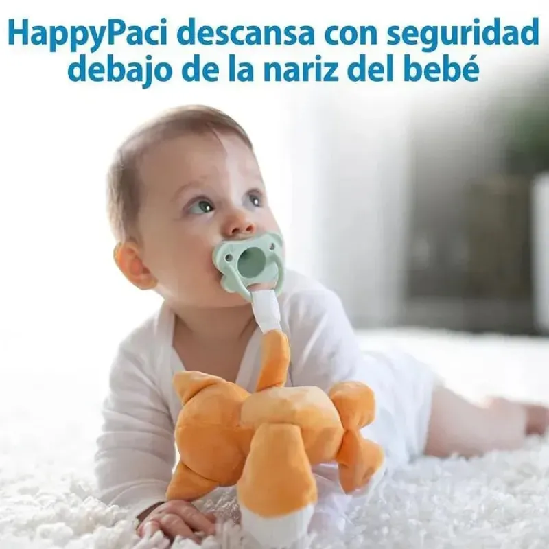 dr_brown__portachupeta_e__SKUBqR2Skc4_4.webp Dr. Brown's Dr Brown - Porta-chupeta e mordedor Baby Lovey, girafa com HappyPaci verde, 0-6m Outlet