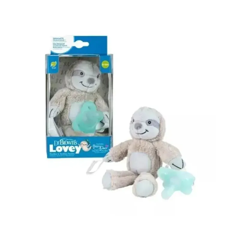 dr_brown__portachupeta_e__SKUyoTzsWRj_1.webp Dr. Brown's Dr. Brown - Porta-chupeta e mordedor Lovey com chupeta de silicone HappyPaci, preguiça Sale