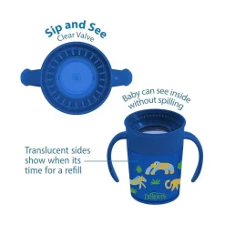 Dr. Brown's Dr. Brown - Smooth Wall Cheers360 Cup W/ Handles, 7 Oz/200 Ml, Blue Deco (6M+), 1-Pack Outlet