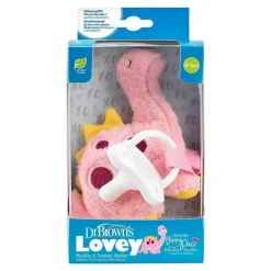 Dr. Brown's Dr. Brown - Suporte de chupeta Baby Lovey e prendedor de mordedor, dinossauro Discount