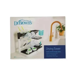 Dr. Brown's Dr Brown - Torre de secagem, rack de secagem vertical, secagem de mamadeiras de bancada com armazenamento organizado New