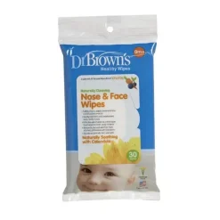 Dr. Brown's Dr. Brown Natural Flow toalhetes de nariz e rosto 30-Pacote Best