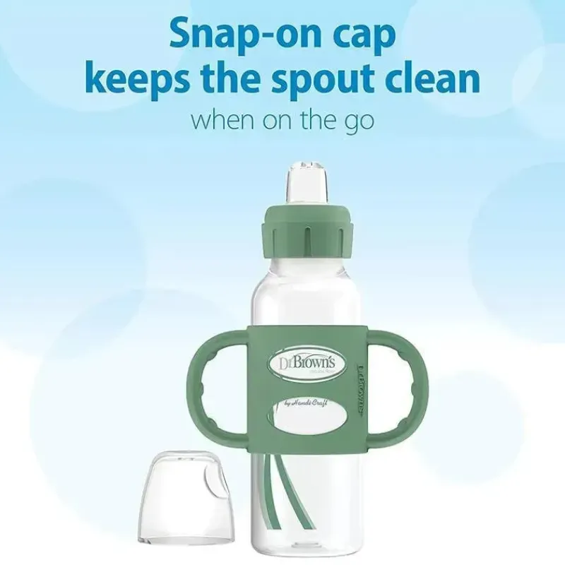 dr_browns___onas_ml_frasc_SKUgZaGwoWh_3.webp Dr. Brown's Dr. Brown's - 8 onças/250 ml Frasco com canudinho estreito com alças de silicone, verde Clearance