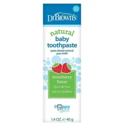 Dr. Brown's Dr. Brown's - Creme dental para bebês sem flúor, morango, 1,4 oz New