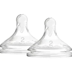 Dr. Brown's Dr. Brown's Options+ Niples de Garrafa de Silicone de Gargalo Largo Nível 2, Pacote com 2 Sale