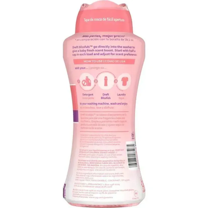 dreft__blissfuls_baby_fre_SKU7cDqlNCI_7.webp Tender Corporation Dreft - Blissfuls Baby Fresh Scent In-Wash Grânulos intensificadores de perfume, 10 onças Outlet