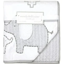 Wendy Bellissimo Edredão reversível Hudson Elephant, cinza/branco Sale