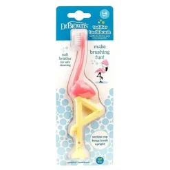 Dr. Brown's Escova de dentes infantil do Dr. Brown, Flamingo Clearance