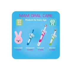 Mam Escova de dentes massageadora 3+ meses, limpador de gengiva e massageador - rosa Best