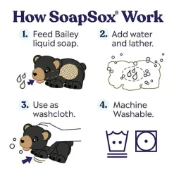Soapsox Esponja de brinquedo de banho , Bailey O urso Sale