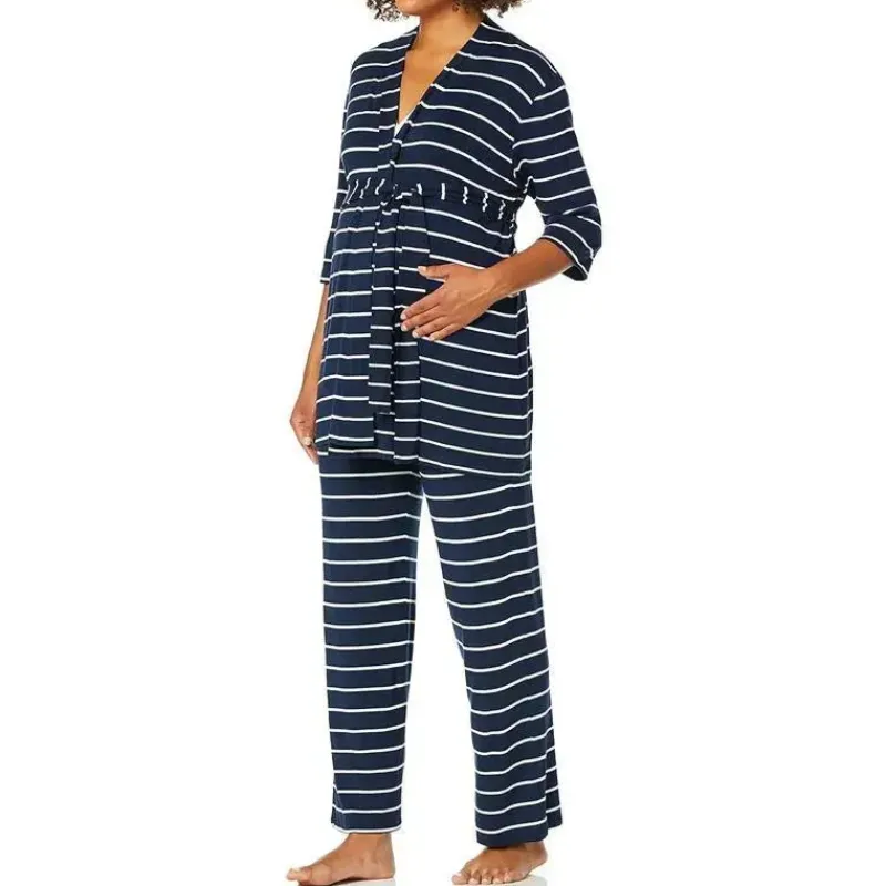 everly_grey__conjunto_de__SKUtyORTyHP_1.webp Everly Grey – Conjunto de calça PJ de maternidade e amamentação para mamãe e bebê, listra azul marinho, grande Online