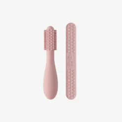 ezpz - Escova de dentes Baby-Led™ + Depressor de língua sensorial Pacote duplo, blush Clearance