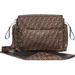 Fendi Baby - Bolsa de fraldas Zip-Up FF com logotipo Best