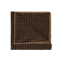 Fendi Baby - BROWN Patterned blanket Discount