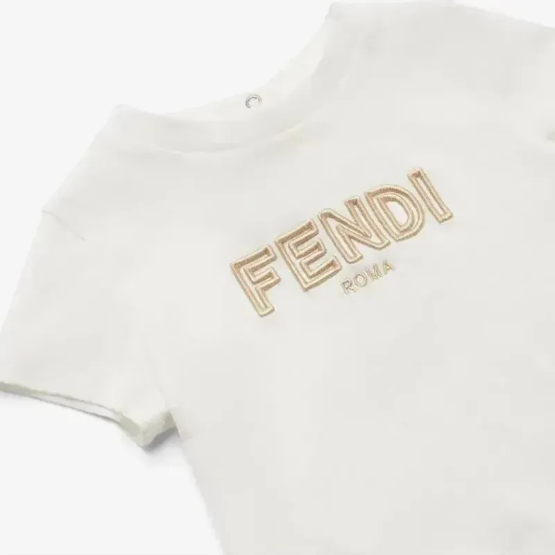 fendi_baby__camiseta_de_m_SKU5AfpnBdb_2.webp Fendi Baby - Camiseta de manga curta com logotipo Txt bordado, branca Best