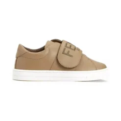 Fendi Baby - Sapatilhas Júnior De Couro Com Logotipo New