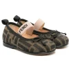 Fendi Baby - Sapato de bailarina com laço Alover para menina Ff New