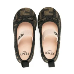 Fendi Baby - Sapato de bailarina com laço Alover para menina Ff New