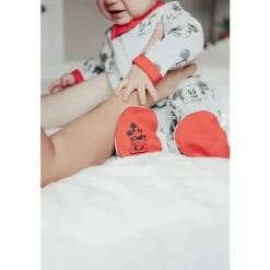 Finn + Emma Footie e chapéu Mickey, cinza/vermelho/preto Online