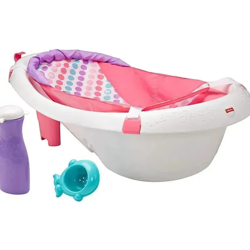 fisher_price__banheira_de_SKUJSL5QOkx_1.webp Fisher-Price Fisher Price - Banheira de Bebê 4 em 1 Sling 'N Seat Banheira, Menina Fashion