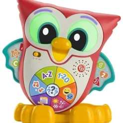 Fisher-Price Fisher Price - Brinquedo de aprendizagem para crianças Linkimals Acende e aprende coruja com luzes interativas e música Hot