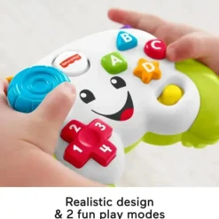 Fisher-Price Fisher Price - Brinquedo eletrônico para bebês, rir e aprender, controlar jogos e aprender, som e luz de videogame Sale