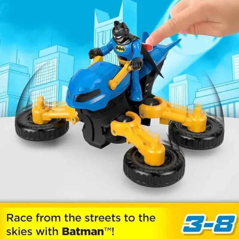 fisher_price__imaginext_d_SKUfj3wsz6Q_1.webp Fisher-Price Fisher Price - Imaginext DC Super Friends Brinquedo do Batman Figura articulável e Batciclo transformador New